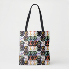 Bolso De Tela Mosaico del signo de la paz