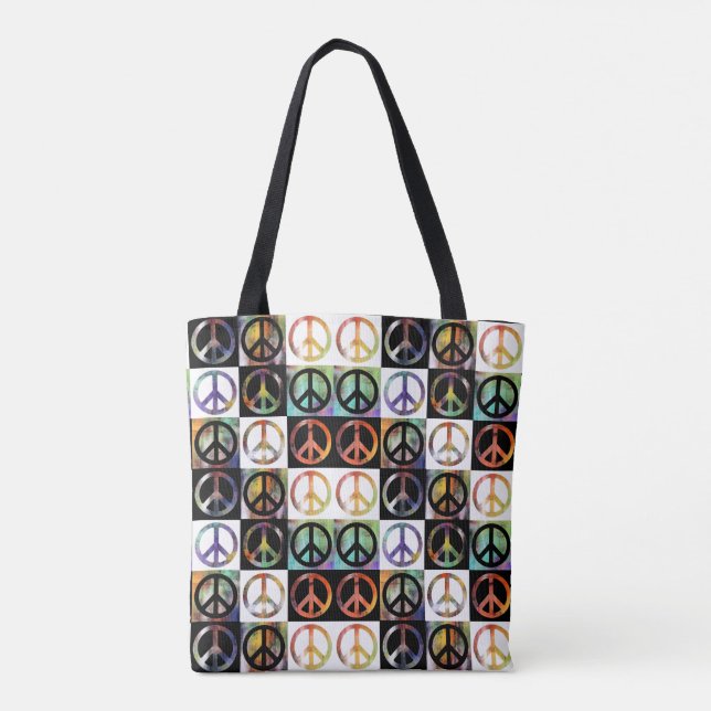 Bolso De Tela Mosaico del signo de la paz (Reverso)