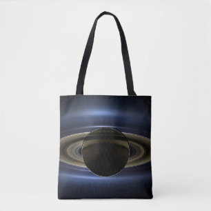Bolso De Tela Mosaico Del Sistema Saturno Retroiluminado Por El 