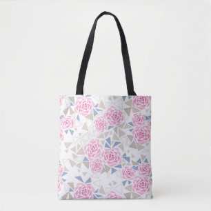 Bolso De Tela Mosaico, flores