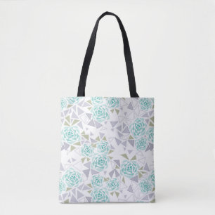 Bolso De Tela Mosaico, flores