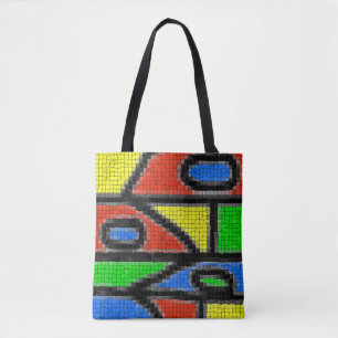 Bolso De Tela Mosaico hecho a mano, arte moderno.