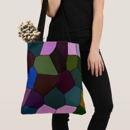 Bolso De Tela Mosaico oscuro