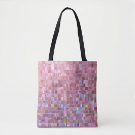 Bolso De Tela Mosaico rosa del holograma impreso