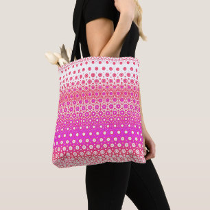 Bolso De Tela Mosaico rosa y rojo