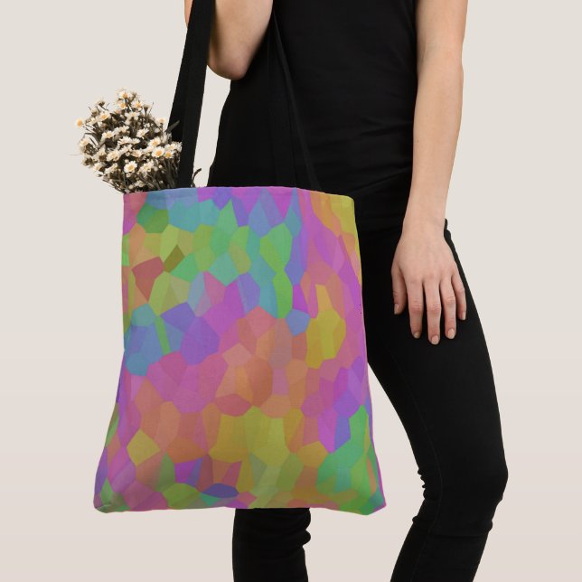 Bolso De Tela Mosaicos del aceite de arcoiris (Detalle)