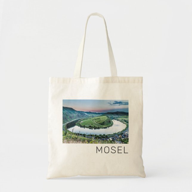Bolso De Tela Moselle Calmont Loop Bremm Sunset River Souvenir (Frente)