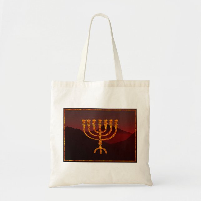 Bolso De Tela Moshe es Menorah (Frente)