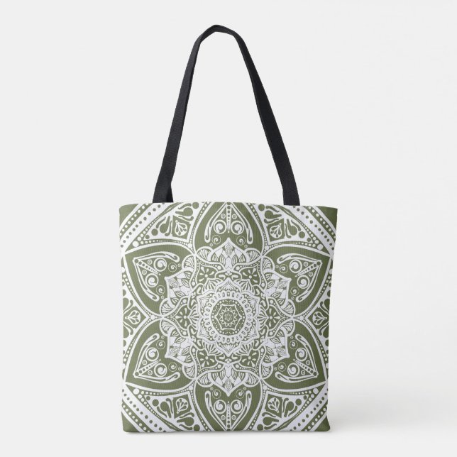 Bolso De Tela Moss Mandala (Reverso)