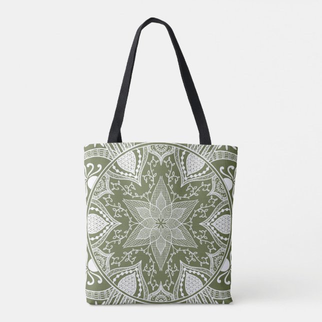 Bolso De Tela Moss Mandala (Reverso)