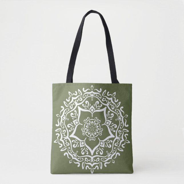 Bolso De Tela Moss Mandala (Anverso)