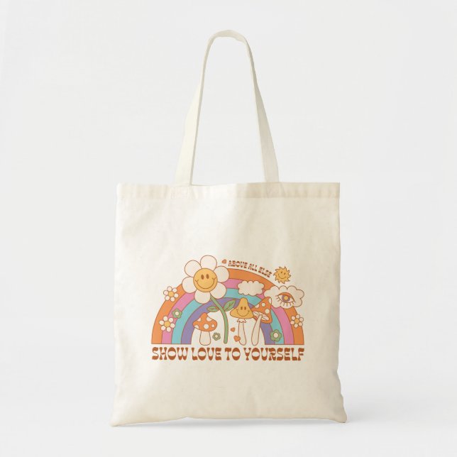 Bolso De Tela Mostrar Amor A Usted Mismo (Frente)