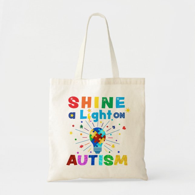 Bolso De Tela MOSTRAR una luz sobre el AUTISMO (Frente)