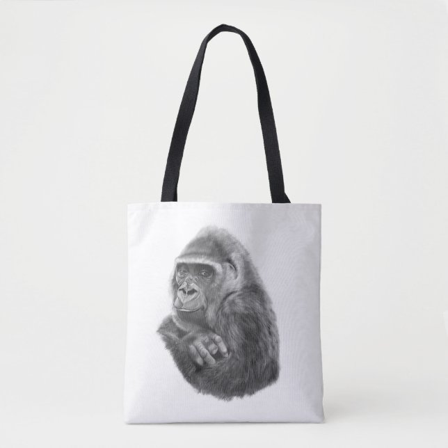 Bolso De Tela Mother gorilla tote bag 母ゴリラのトートバッグ (Anverso)