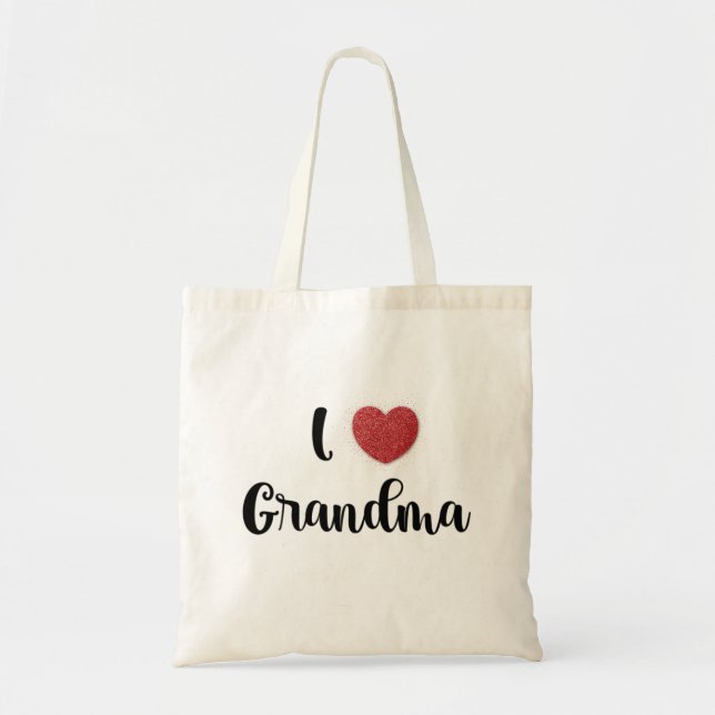Bolso De Tela Mother's Day I Love Grandmom Heart Explosion Gift  (Frente)