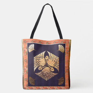 Bolso De Tela Motif Tradicional de Swan japonés