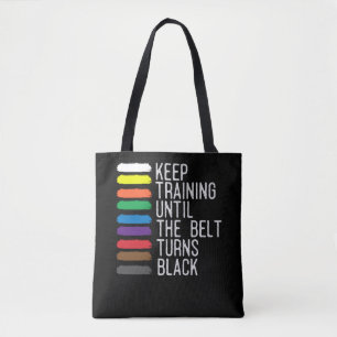 Bolso De Tela Motivación del cinturón negro Taekwondo Jiu Jitsu