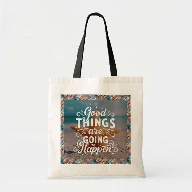 Bolso De Tela Motivación Moderna Elegante Mejor Mensaje Popular (Frente)