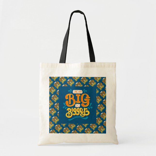 Bolso De Tela Motivación Moderna Elegante Mejor Mensaje Popular (Frente)