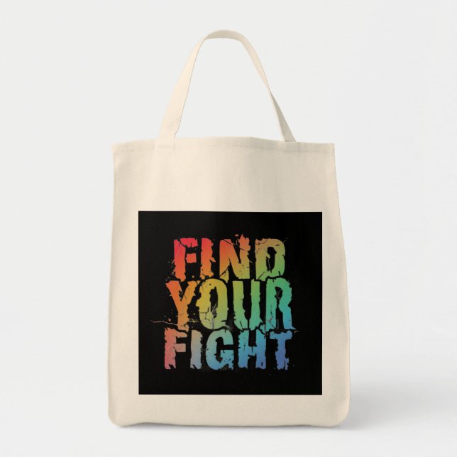 Bolso De Tela Motivational Find Your Fight Quote Art (Frente)