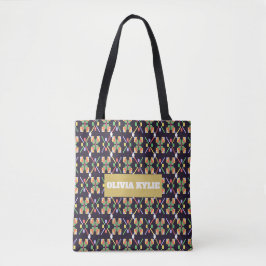 Bolso De Tela Motivo de bordado de píxel de Songket tradicional 