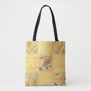 Bolso De Tela motivo de fruta vintage