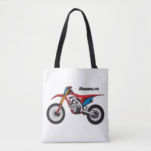 Bolso De Tela Moto de moto de tierra roja
