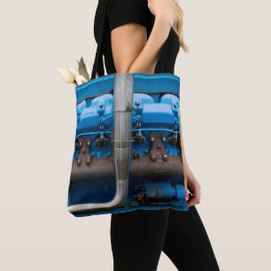 Bolso De Tela Motor azul del tractor