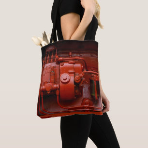 Bolso De Tela Motor rojo del tractor