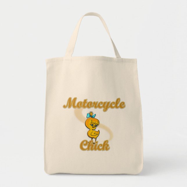 Bolso De Tela Motorcycle Chick (Frente)