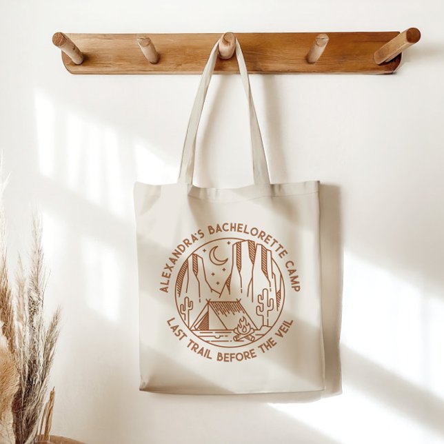 Bolso De Tela Mountain Camping Weekend Bachelorette Party (Mountain Camping Weekend Bachelorette Party Tote Bag)