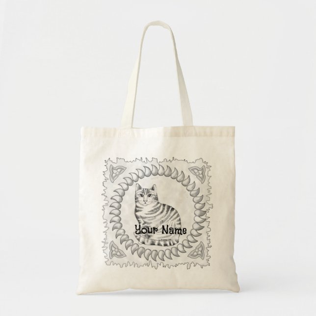 Bolso De Tela Mouser Tabby Cat  (Frente)