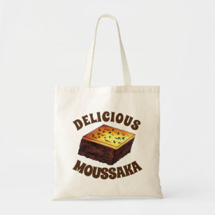 Bolso De Tela Moussaka Placa de berenjena mediterránea griega