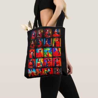 Bolso De Tela Movimientos de arte de gatos negros con vestimenta