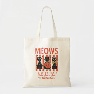 Bolso De Tela Mow Halloween Negro Mascota De Gatos Ver Trick O T