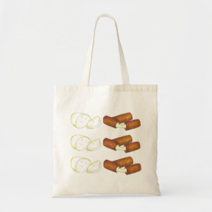 Bolso De Tela Mozzarella Queso aguijón Tote de comida chatarra
