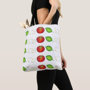 Bolso De Tela Mozzarella Tomate Basil Comida italiana Caprese En