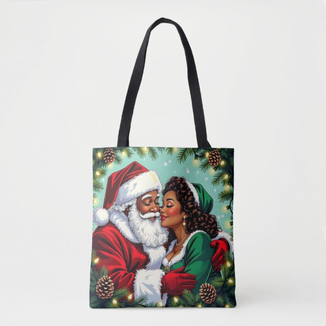 Bolso De Tela Mr and Mrs Clause Sweet Christmas  (Anverso)