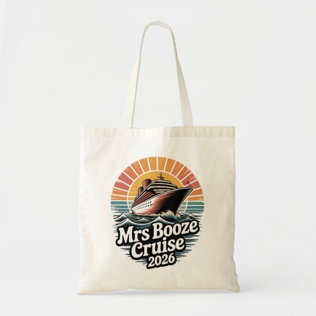 Bolso De Tela Mrs Booze Cruise 2026 Matching Couples  (Frente)