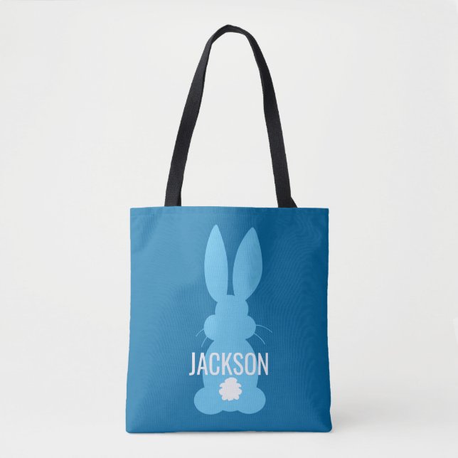 Bolso De Tela Muchachos personalizados Pascua azules de la (Anverso)
