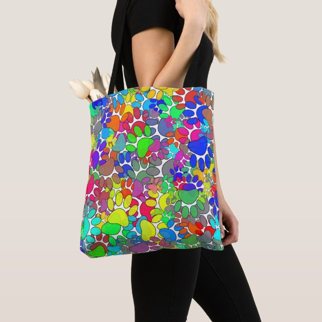 Bolso De Tela Muchas Pintas De Pasta De Perro Por Todas Partes (Detalle)