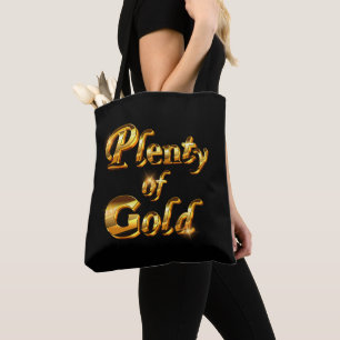 Bolso De Tela Mucho Oro - Humor Femenino Elegante
