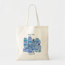 Muchos libros, tote de muchos amigos