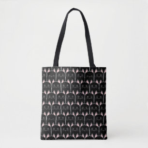 Bolso De Tela Muchos patrones de gatos negros