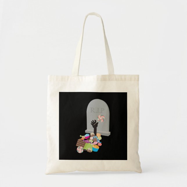 Bolso De Tela Muerte por diseño de Candy Halloween (Frente)