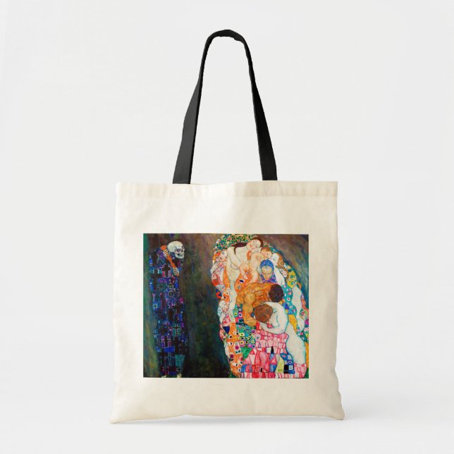 Bolso De Tela Muerte y vida, Gustav Klimt (Frente)