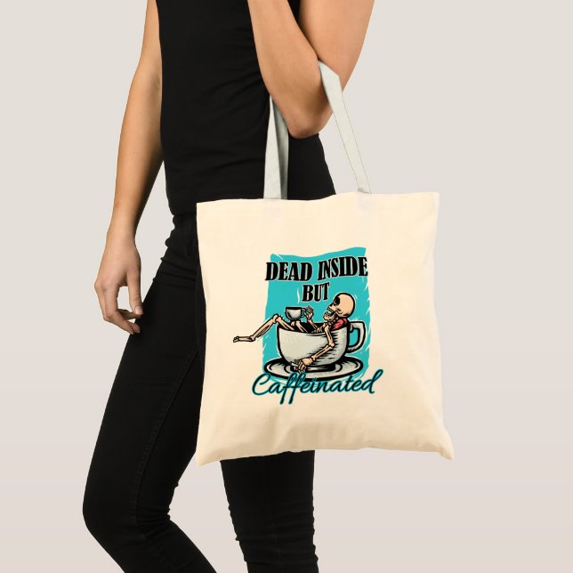Bolso De Tela Muerto Dentro Pero Café Cafeado Amo Skeleton (Anverso (producto))