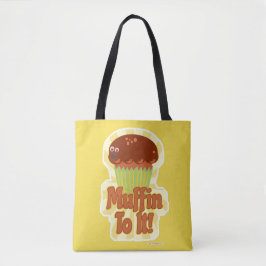 Bolso De Tela Muffin para él personaje gigante divertido dibujo