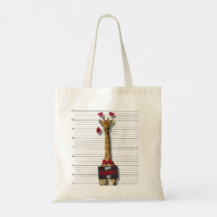Bolso De Tela Mugshot Guilty Giraffe Feliz Día de San Valentín g