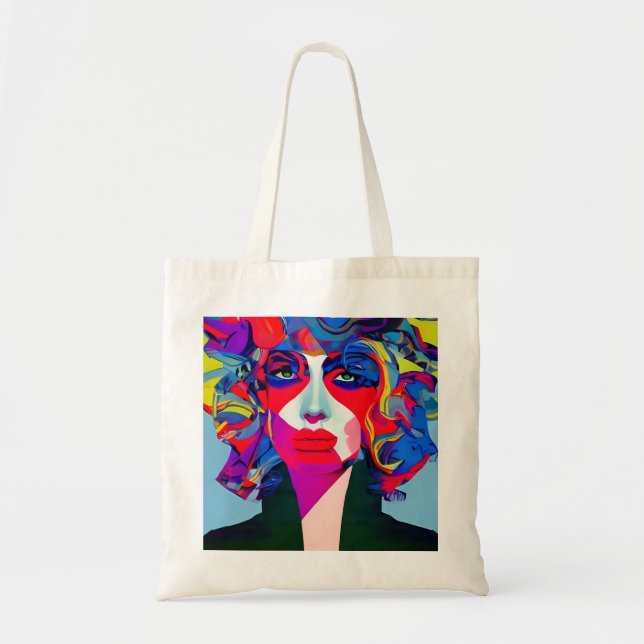 Bolso De Tela Mujer abstracta (Frente)